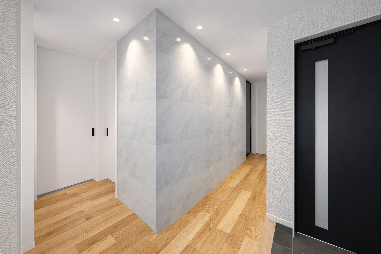 洗練されたグレーモダンの家