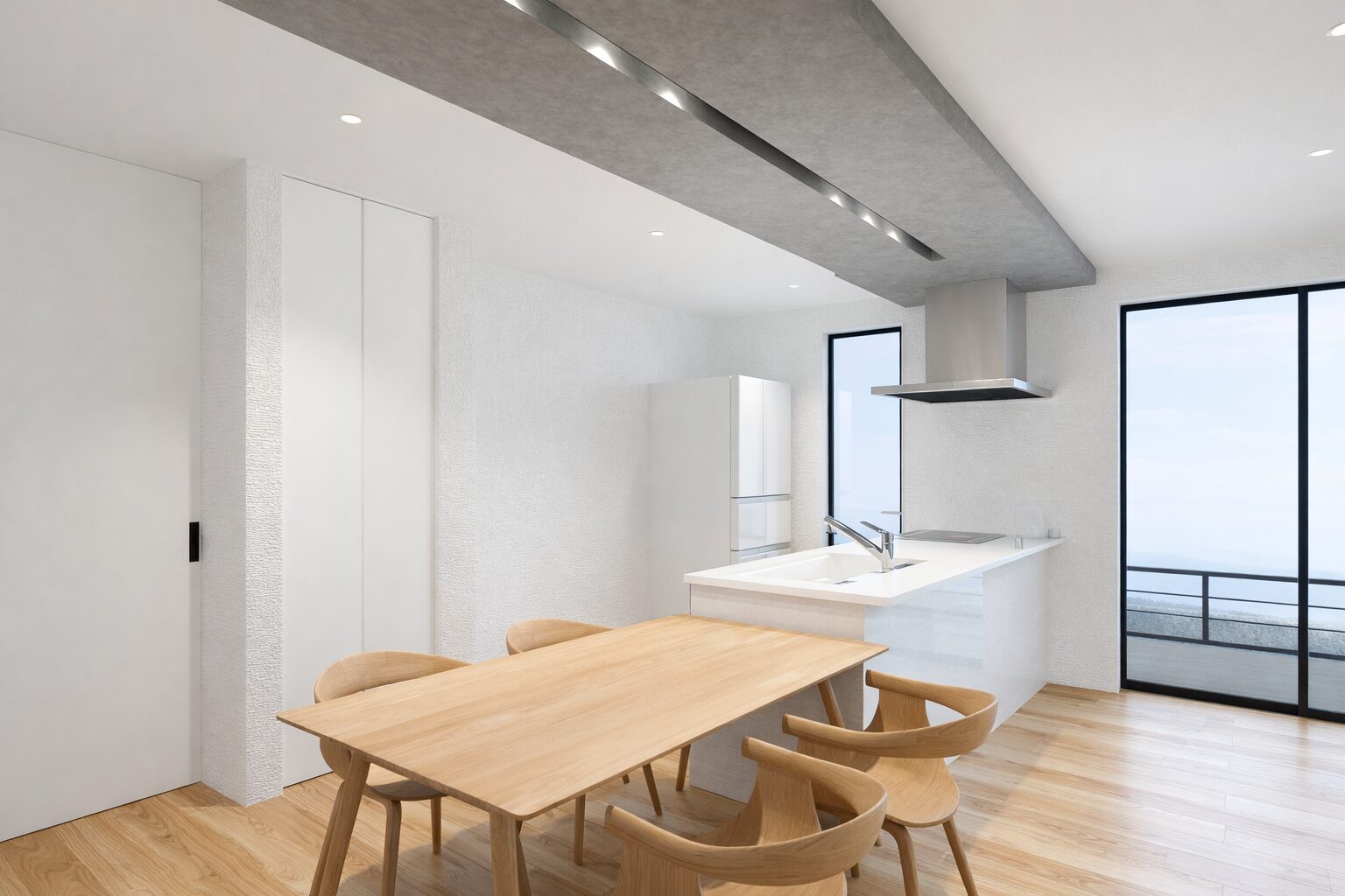 洗練されたグレーモダンの家