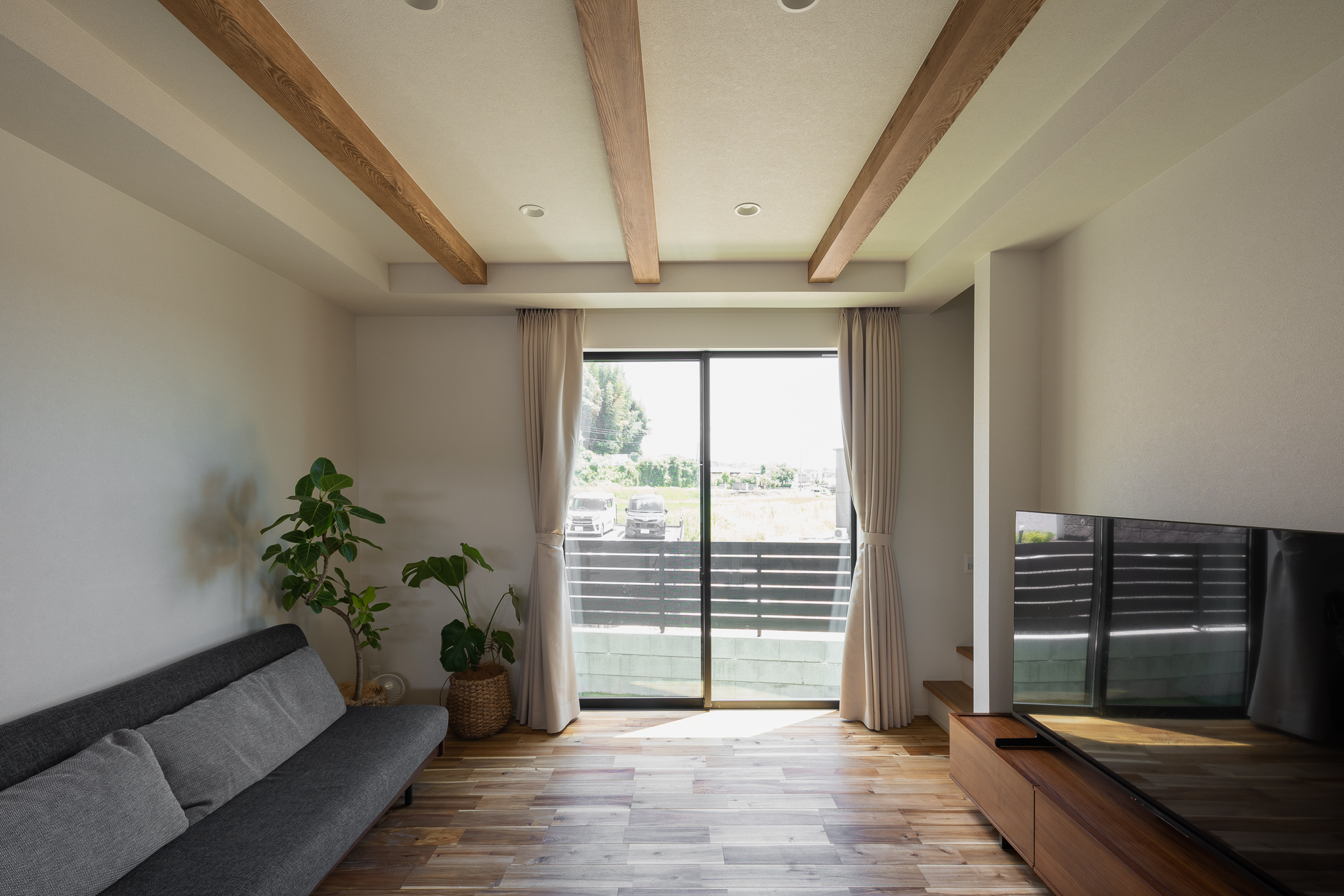 キッチンから家族全員が見渡せる大空間LDK