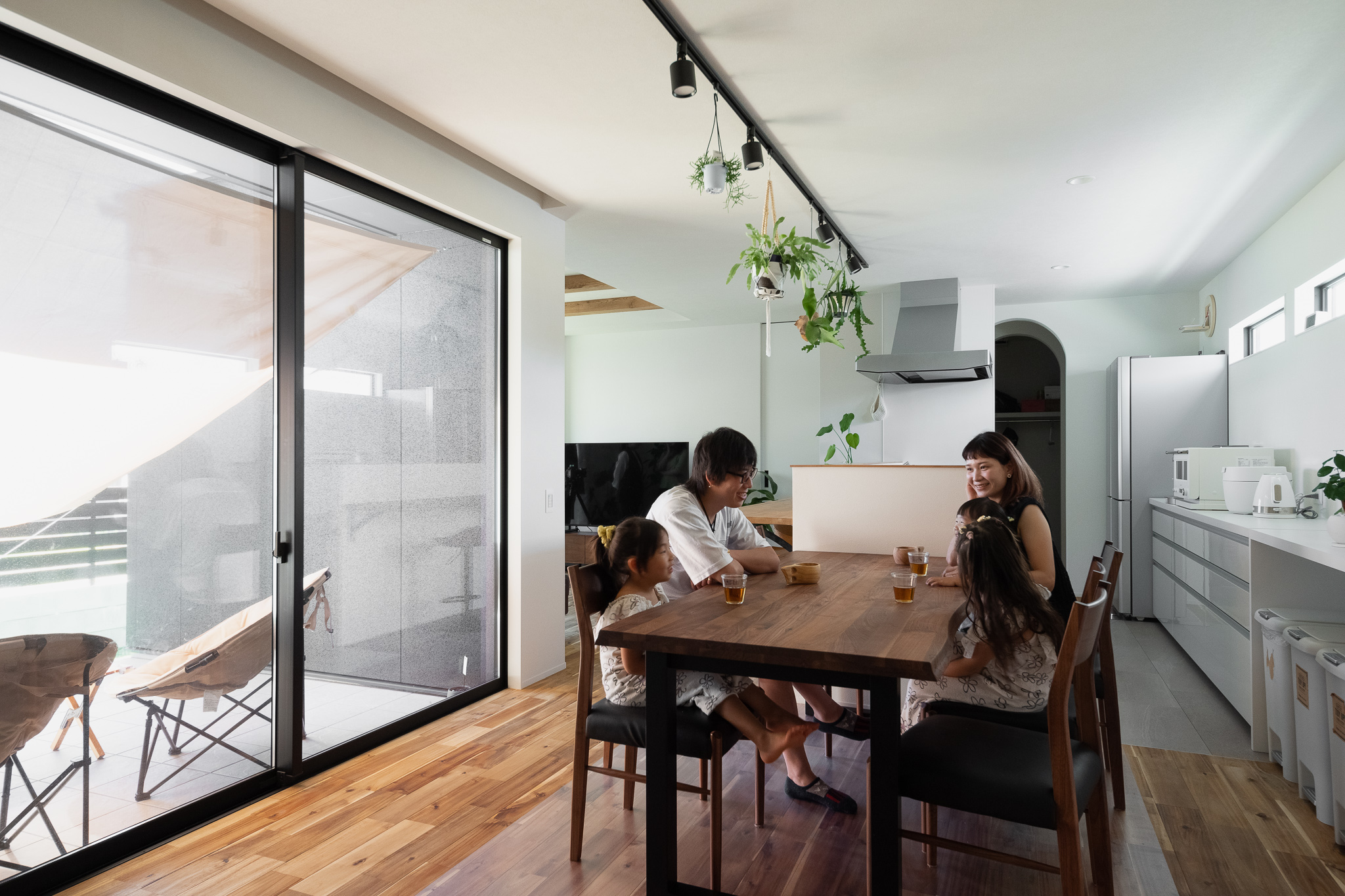 キッチンから家族全員が見渡せる大空間LDK