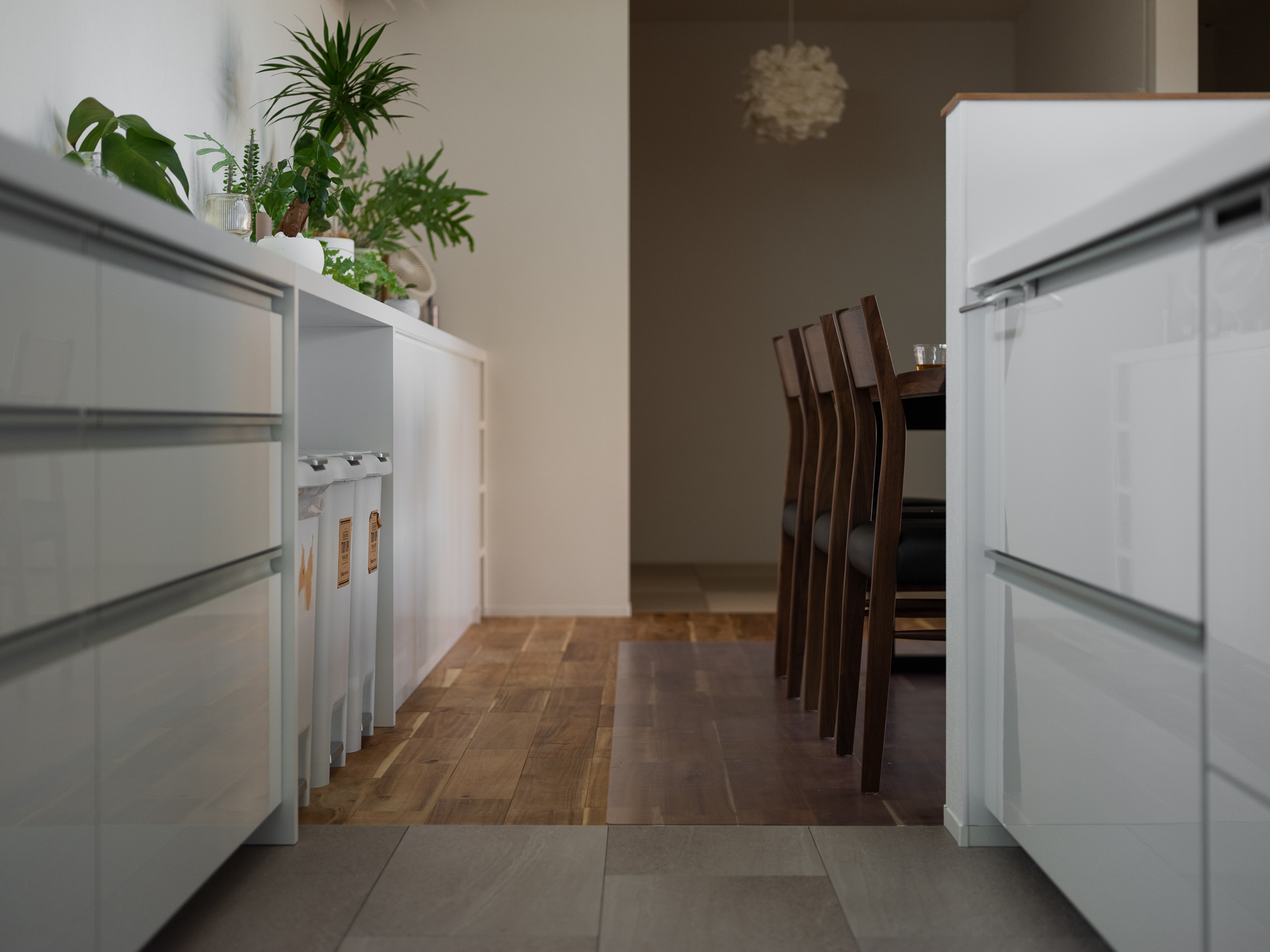 キッチンから家族全員が見渡せる大空間LDK