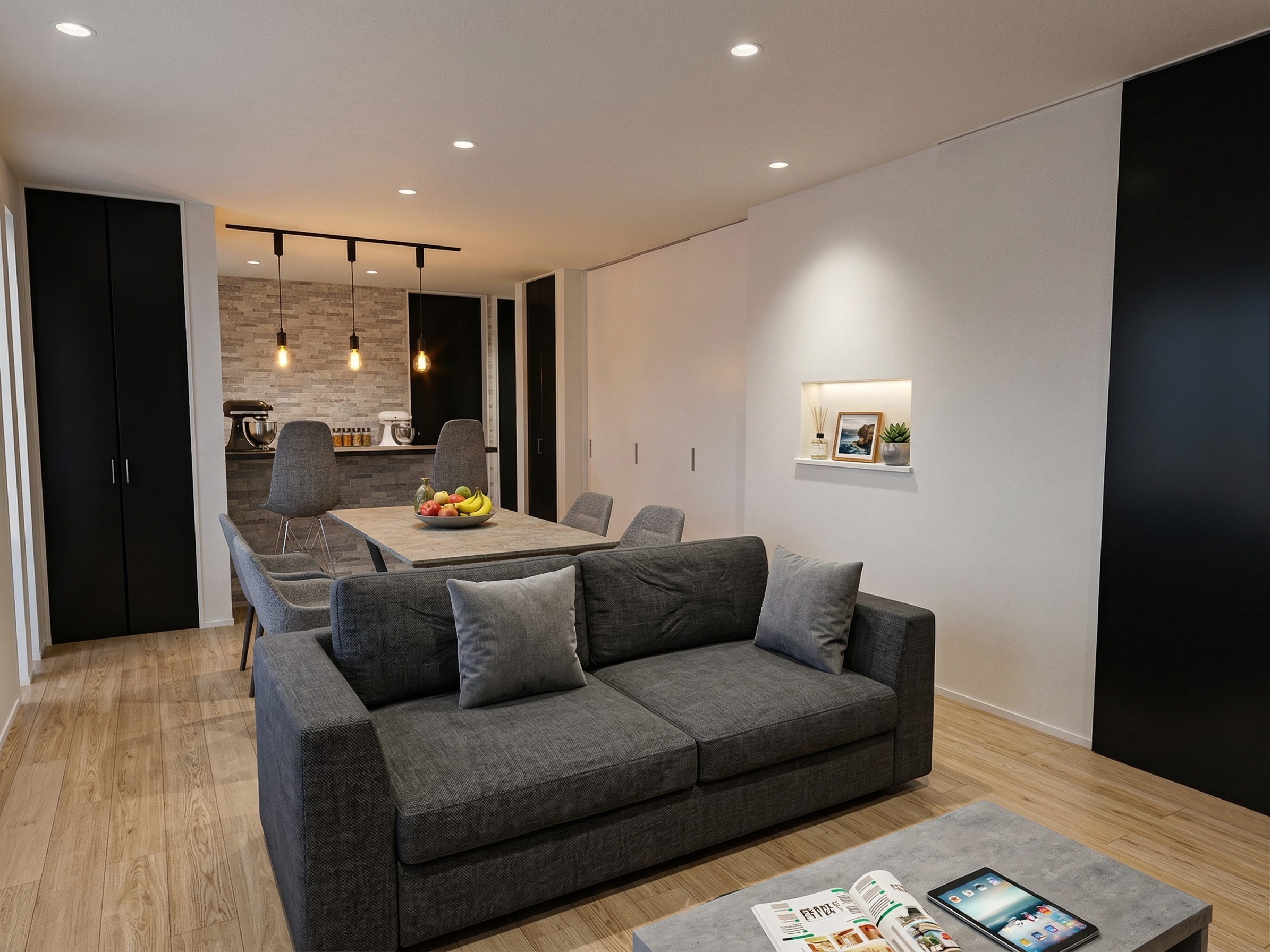 沖縄の空に溶け込む黒の邸宅モノトーンでこだわる贅沢な平屋