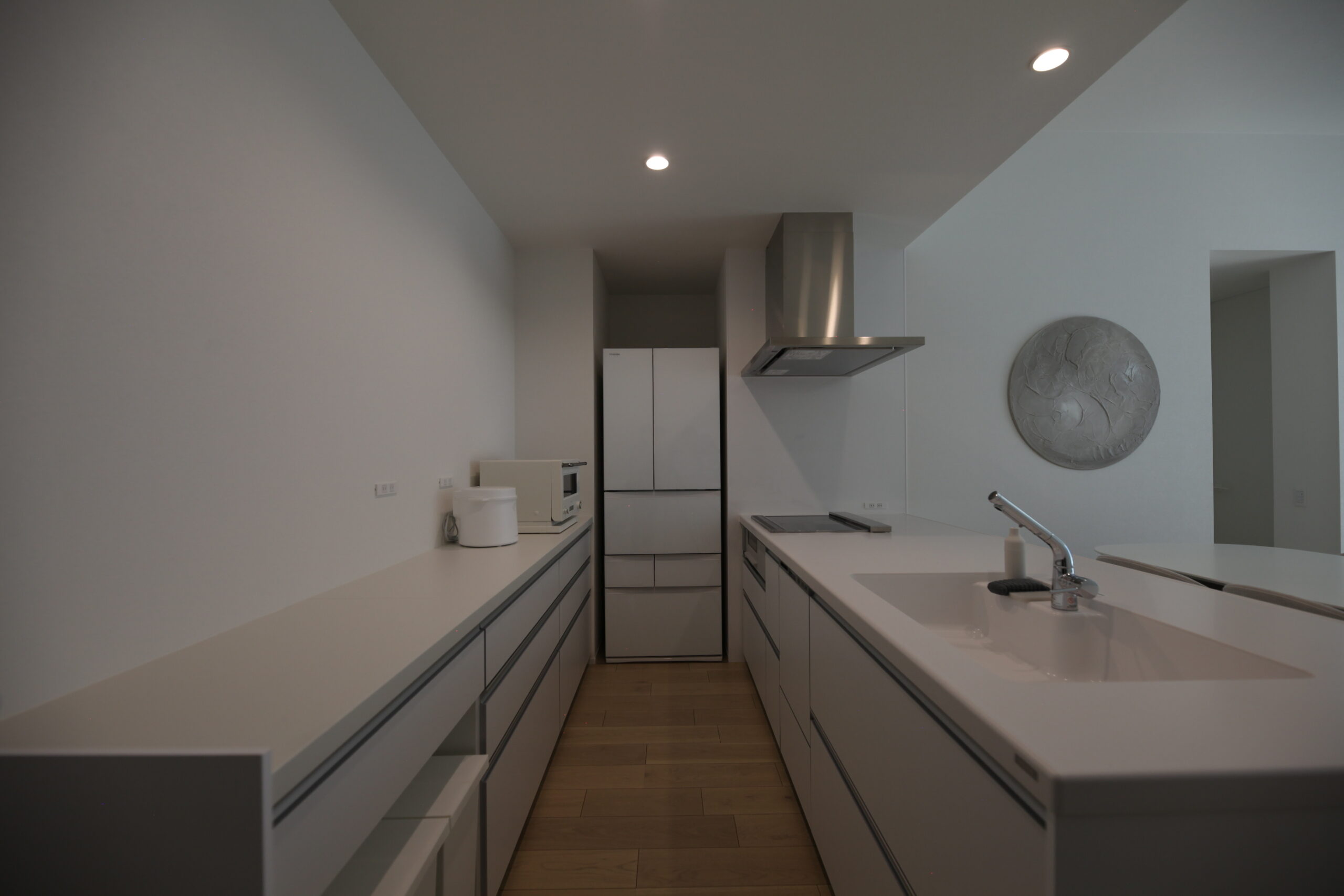 スタイリッシュなフルフラットキッチン