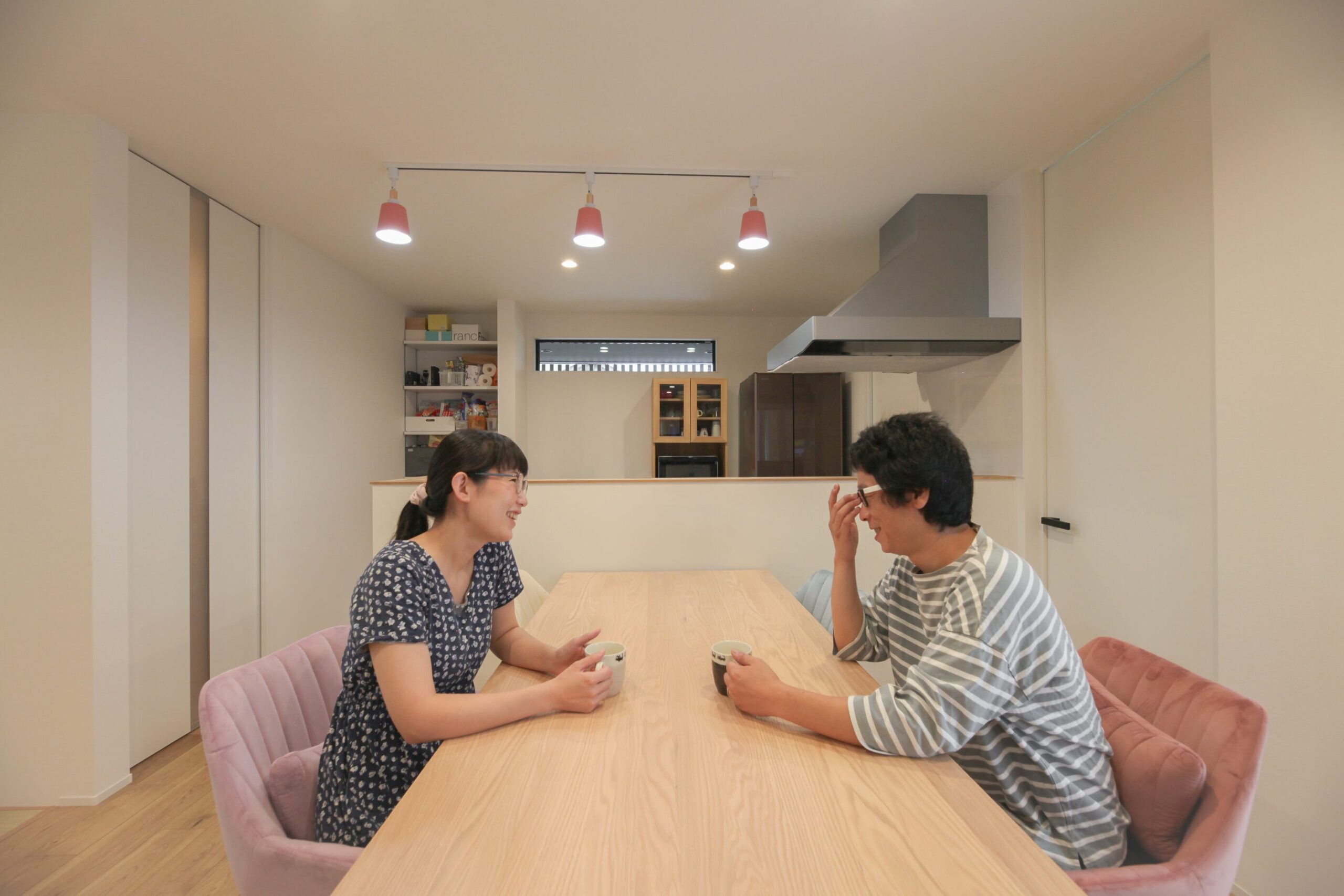 中庭でつながる平屋