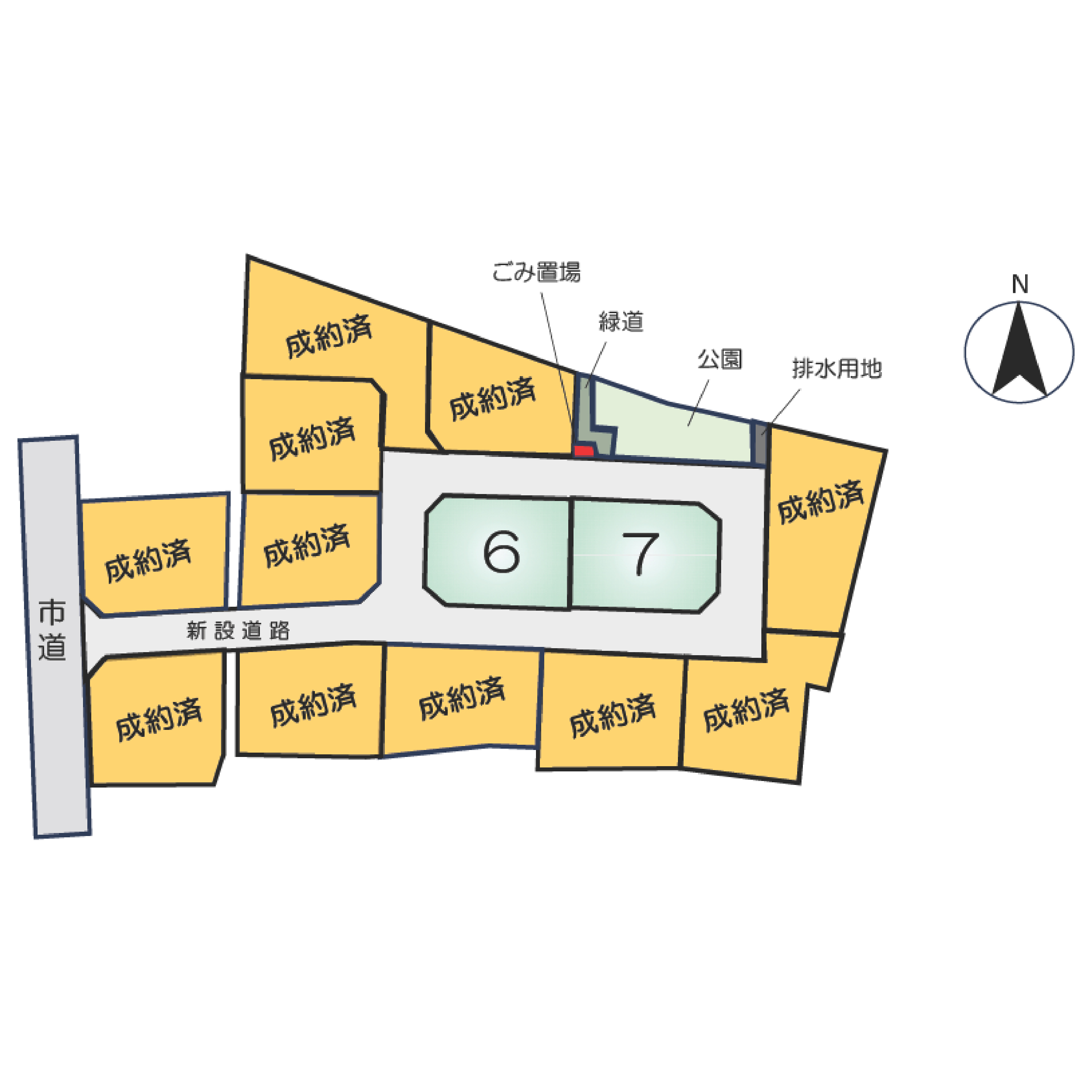 南区御幸木部3丁目　全13区画　 建築条件付土地　6号地