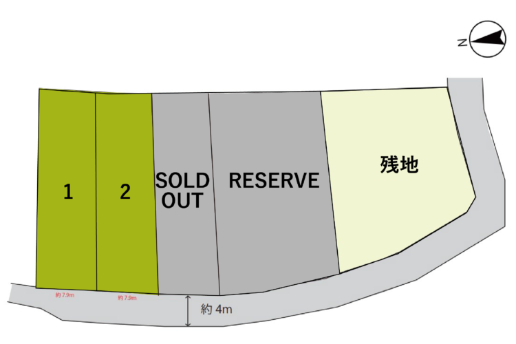 熊本市北区龍田6丁目建築条件付土地　1号地