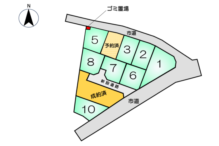 北区明徳町　全10区画　 建築条件付土地　5号地